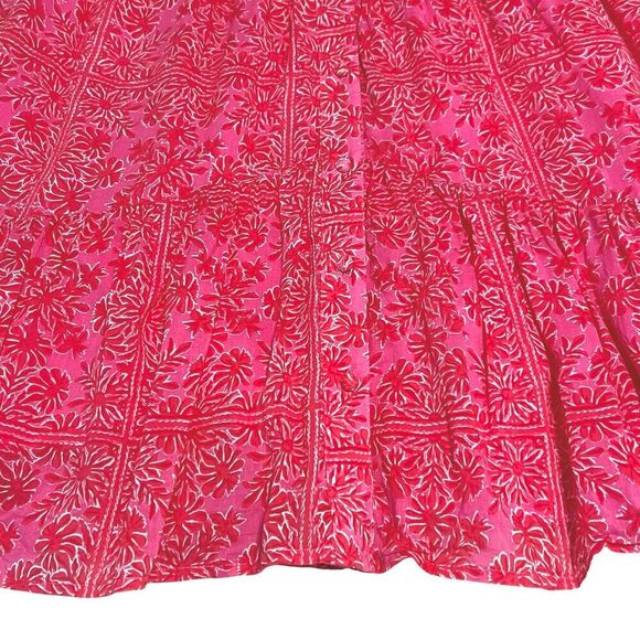 Vineyard Vines Sand Scarf Print Dress Long Sleeve Boho Pink Sz S - Picture 10 of 12